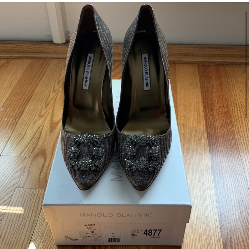Manolo Blahnik Hangisi 105 mm Jeweled Pump